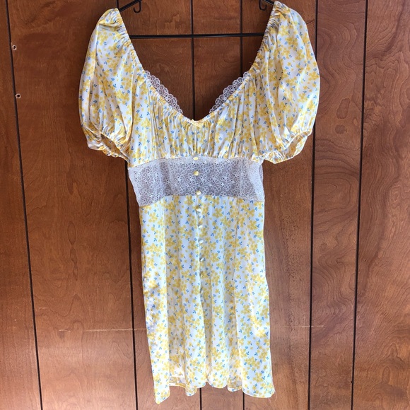 for Love and Lemons FL&L Daffodil Mini Dress S EUC - Picture 7 of 16